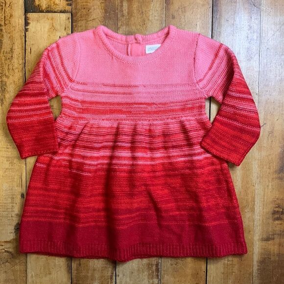 Gymboree sweater dress size 12 to 18 mos red pink Valentines Day outfit holiday - Picture 1 of 4
